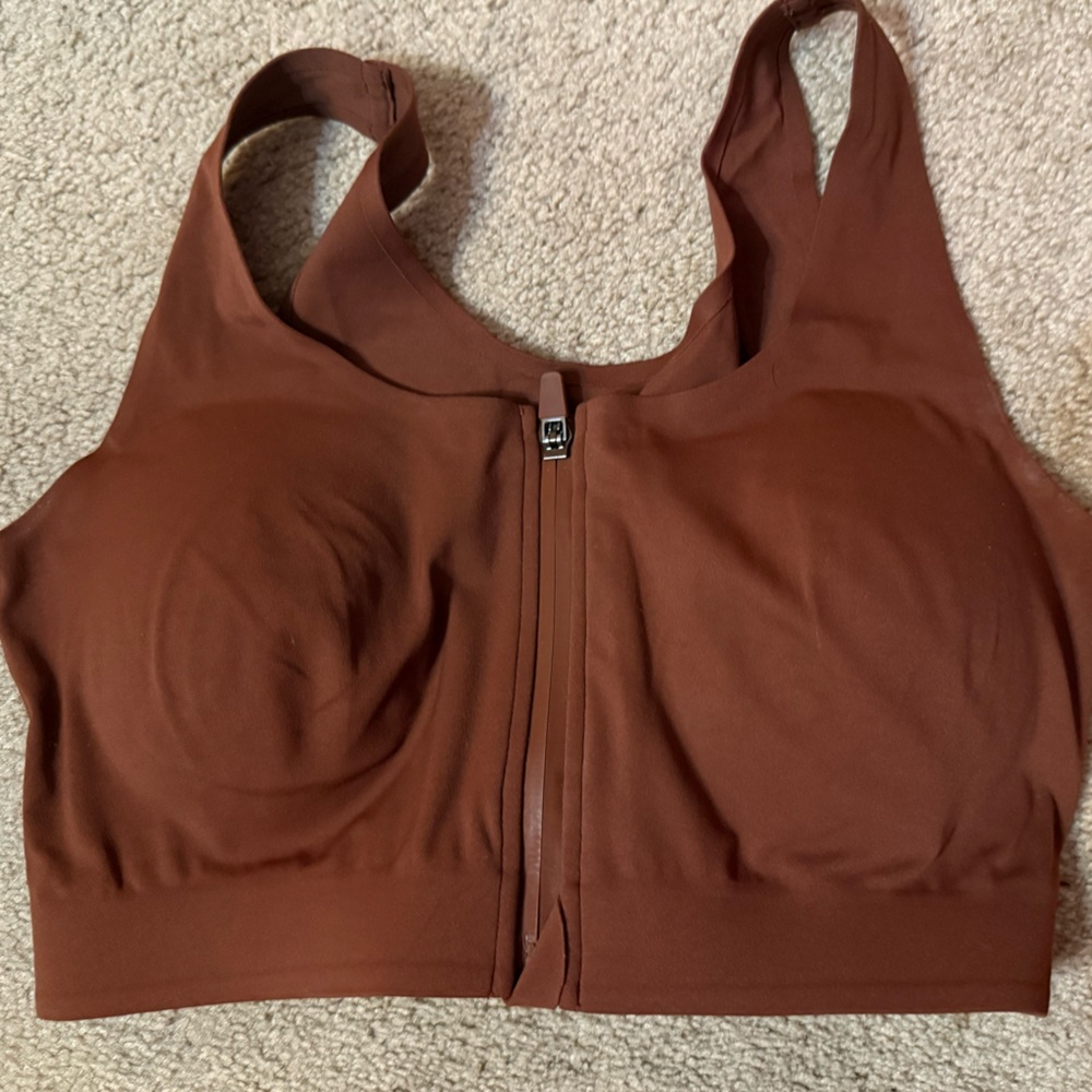 Brown Ziya sports bra.